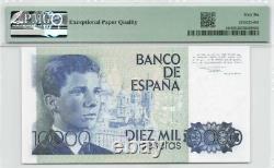 1985 Spain 10000 Pesetas P161 BANKNOTE CURRENCY UNC PMG 66