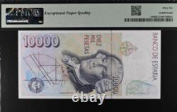 1992 Spain 10000 Pesetas P166 BANKNOTE CURRENCY UNC PMG 66