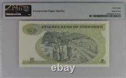 1994 ZIMBABWE 5 DOLLARS P2e BANKNOTE CURRENCY UNC PMG 68