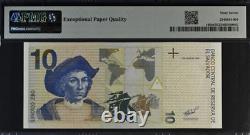 1998 El Salvador 10 Colones P148b BANKNOTE CURRENCY UNC PMG 67