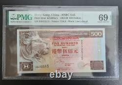 1999 China Hong Kong 500 Dollars P204d BANKNOTE CURRENCY UNC PMG 69