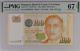 1999 Singapore 100 Dollars P42 Banknote Currency Unc Pmg 67 Epq