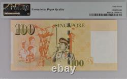 1999 Singapore 100 DOLLARS P42 BANKNOTE CURRENCY UNC PMG 67 EPQ