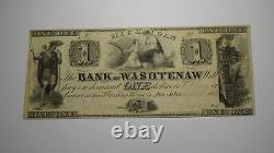 $1 1835 Ann Arbor Michigan Obsolete Currency Bank Note Bill! Washtenaw Bank UNC+