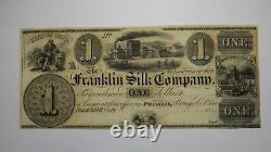 $1 18 Franklin Ohio OH Obsolete Currency Bank Note Bill Silk Company UNC++
