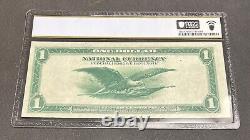 $1 1918 Fr#715 PCGS Choice UNC 63 PPQ Philadelphia Large National Currency Note