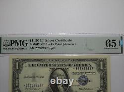 $1 1935 Silver Certificate Star Note Currency Bank Note Bill Gem UNC65 PMG