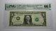 $1 1988a Radar Serial Number Federal Reserve Currency Bank Note Bill Pmg Unc66