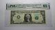 $1 1988 Radar Serial Number Federal Reserve Currency Bank Note Bill Pmg Unc65epq