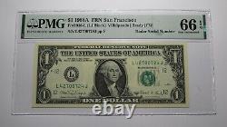 $1 1988 Radar Serial Number Federal Reserve Currency Bank Note Bill PMG UNC66EPQ