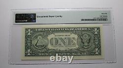 $1 1988 Radar Serial Number Federal Reserve Currency Bank Note Bill PMG UNC66EPQ