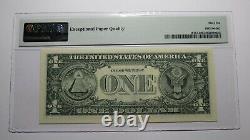$1 1988 Radar Serial Number Federal Reserve Currency Bank Note Bill PMG UNC66EPQ