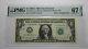 $1 1988 Radar Serial Number Federal Reserve Currency Bank Note Bill Pmg Unc67epq