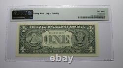 $1 1988 Radar Serial Number Federal Reserve Currency Bank Note Bill PMG UNC67EPQ