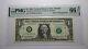 $1 1993 Radar Serial Number Federal Reserve Currency Bank Note Bill Pmg Unc66epq
