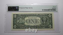 $1 1993 Radar Serial Number Federal Reserve Currency Bank Note Bill PMG UNC66EPQ