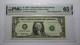 $1 1995 Radar Serial Number Federal Reserve Currency Bank Note Bill Pmg Unc65epq