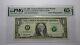 $1 1995 Radar Serial Number Federal Reserve Currency Bank Note Bill Pmg Unc65epq