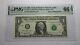$1 1995 Radar Serial Number Federal Reserve Currency Bank Note Bill Pmg Unc66epq