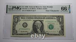 $1 1995 Radar Serial Number Federal Reserve Currency Bank Note Bill PMG UNC66EPQ