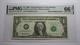 $1 1995 Radar Serial Number Federal Reserve Currency Bank Note Bill Pmg Unc66epq