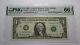 $1 1995 Radar Serial Number Federal Reserve Currency Bank Note Bill Pmg Unc66epq