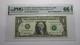 $1 1995 Radar Serial Number Federal Reserve Currency Bank Note Bill Pmg Unc66epq