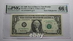 $1 1995 Radar Serial Number Federal Reserve Currency Bank Note Bill PMG UNC66EPQ