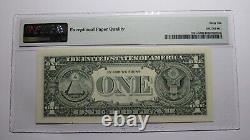 $1 1995 Radar Serial Number Federal Reserve Currency Bank Note Bill PMG UNC66EPQ