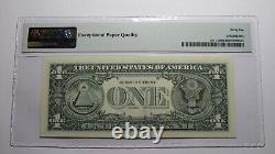 $1 1995 Radar Serial Number Federal Reserve Currency Bank Note Bill PMG UNC66EPQ