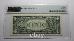 $1 1995 Radar Serial Number Federal Reserve Currency Bank Note Bill PMG UNC66EPQ