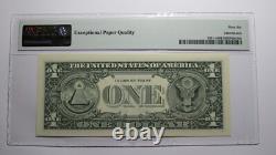 $1 1995 Radar Serial Number Federal Reserve Currency Bank Note Bill PMG UNC66EPQ