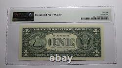 $1 1995 Radar Serial Number Federal Reserve Currency Bank Note Bill PMG UNC66EPQ