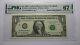 $1 1995 Radar Serial Number Federal Reserve Currency Bank Note Bill Pmg Unc67epq