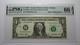 $1 2001 Radar Serial Number Federal Reserve Currency Bank Note Bill Pmg Unc66epq