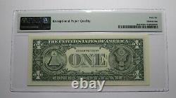 $1 2001 Radar Serial Number Federal Reserve Currency Bank Note Bill PMG UNC66EPQ