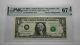 $1 2003a Repeater Serial Number Federal Reserve Currency Bank Note Bill Unc67epq