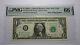 $1 2003 Radar Serial Number Federal Reserve Currency Bank Note Bill Pmg Unc66epq