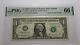 $1 2003 Radar Serial Number Federal Reserve Currency Bank Note Bill Pmg Unc66epq