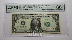 $1 2003 Radar Serial Number Federal Reserve Currency Bank Note Bill PMG UNC66EPQ