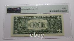 $1 2003 Radar Serial Number Federal Reserve Currency Bank Note Bill PMG UNC66EPQ