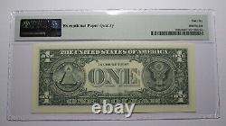 $1 2003 Radar Serial Number Federal Reserve Currency Bank Note Bill PMG UNC66EPQ