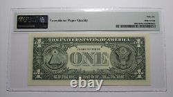 $1 2003 Radar Serial Number Federal Reserve Currency Bank Note Bill PMG UNC66EPQ