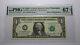 $1 2003 Radar Serial Number Federal Reserve Currency Bank Note Bill Pmg Unc67epq