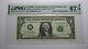 $1 2003 Radar Serial Number Federal Reserve Currency Bank Note Bill Pmg Unc67epq