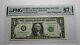 $1 2003 Radar Serial Number Federal Reserve Currency Bank Note Bill Pmg Unc67epq