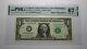 $1 2003 Radar Serial Number Federal Reserve Currency Bank Note Bill Pmg Unc67epq
