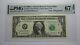 $1 2003 Radar Serial Number Federal Reserve Currency Bank Note Bill Pmg Unc67epq