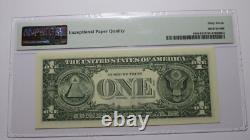 $1 2003 Radar Serial Number Federal Reserve Currency Bank Note Bill PMG UNC67EPQ
