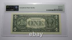 $1 2003 Radar Serial Number Federal Reserve Currency Bank Note Bill PMG UNC67EPQ